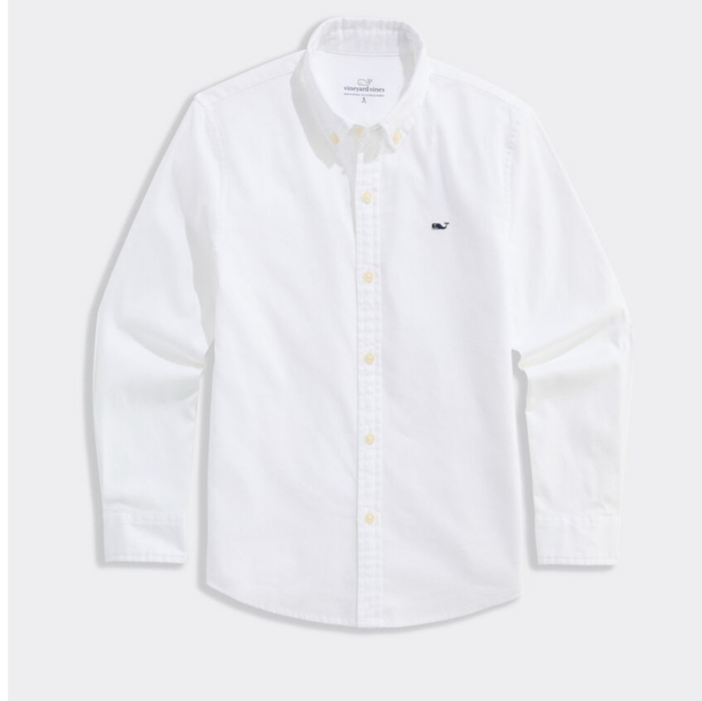 Boys' Seawall Solid Oxford Shirt %Cotton Shirt Size M (12-14)